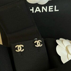 Chanel Classic Double C Gold Earrings